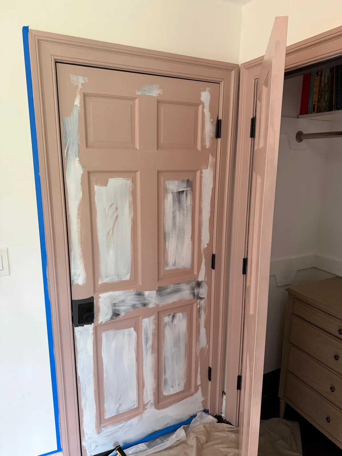 Pink doors, second coat
