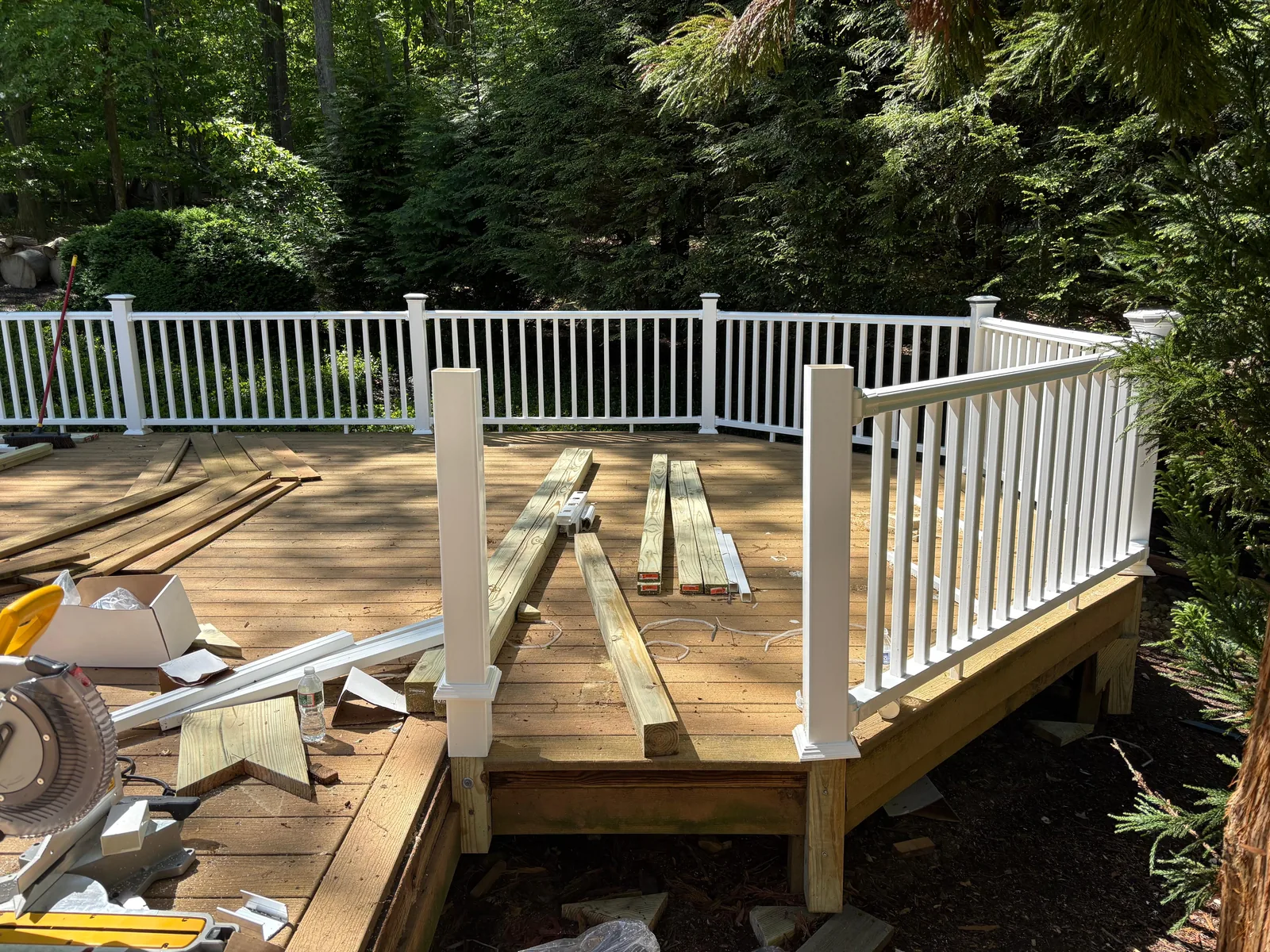 Deck railing framing