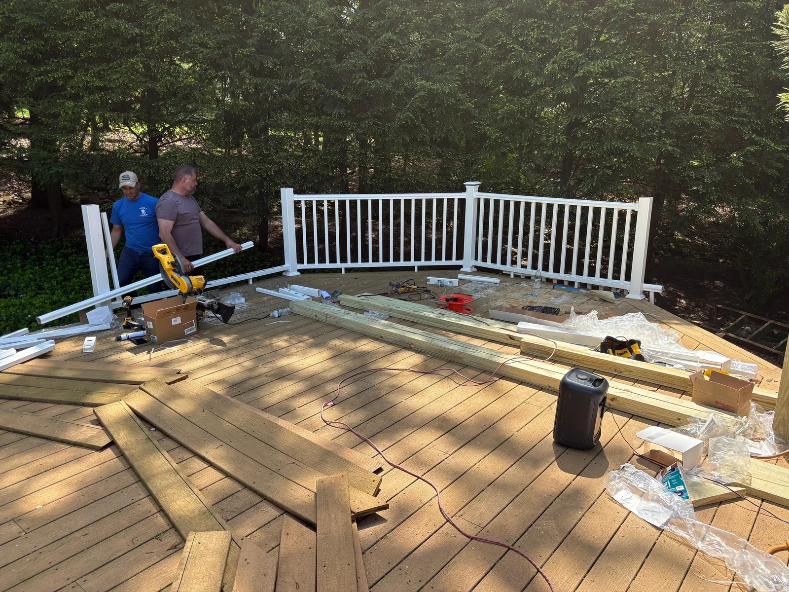 Deck railing install