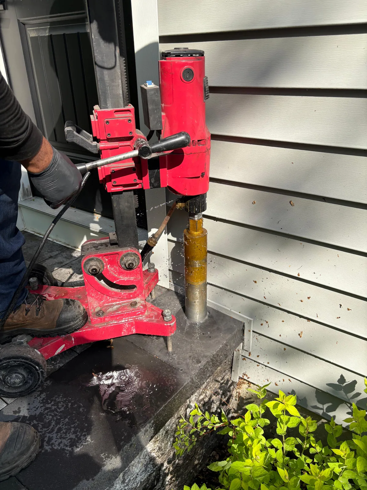 Core drilling stone step risers